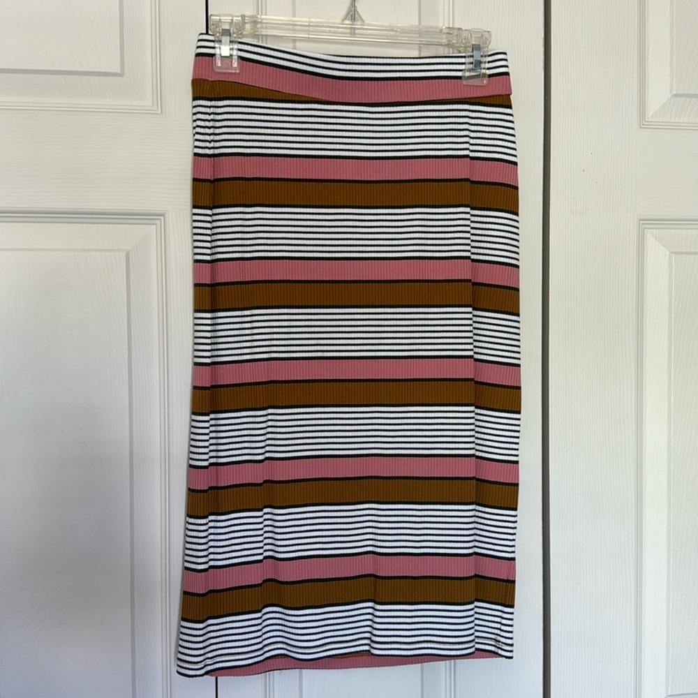 Spring stretch midi skirt